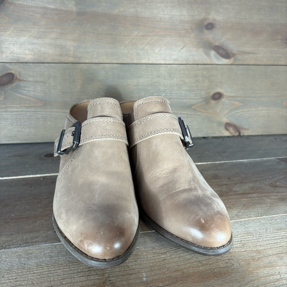 vionic cheyenne womens size 8.5 shoes brown leather slip on heel mules clogs - Picture 5 of 8